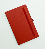 Kırmızı Defter & Kırmızı Kupa & Beyaz Kalem & Nestle Çikolata & Bubble Mum Hediye Seti