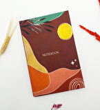 Turuncu Fincan & Tasarımlı Defter & Gold Metal Kutulu Mum & Kokulu Sabun Hediye Seti