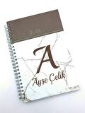 Kişiye Özel Telli Defter & Kılıflı Matara & Bambu Kapaklı Kavanozda Draje & Starbucks Premium Kahve Karışımı Hediye Seti