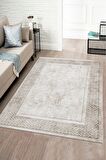 Bej Pvc Deri Kaymaz Taban Modern Salon Saçaksız Halı B1316