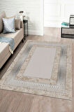 VİZON-GÜMÜŞ Modern Çerçeve Desen Halı B1320