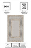 VİZON-GÜMÜŞ Modern Çerçeve Desen Halı B1320