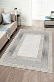 VİZON-GÜMÜŞ Modern Çerçeve Desen Halı B1320