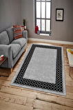 GRİ Modern Çerçeve Desen Halı ŞHB1322