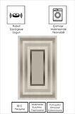 GRİ Modern Çerçeve Desen Halı B1323