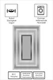 GRİ Modern Çerçeve Desen Halı B1323