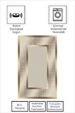 GOLD Modern Çerçeve Desen Halı B1327