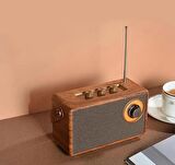 ULVİLA AS23 Nostaljik Şarjlı Fm Radyo, Handfree+Aux+Usb ve Tf Card Okuyuculu Mp3