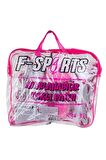 3 F-sports Pembe Ayarlabilir 2+2 Işıklı Metal Alıştırma Pateni Çanta Hediyeli Tek Sıra Paten Freni