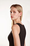 ,Kadın Crop Kare Yaka Fitilli Askılı Basic Top Büstiyer Atlet Bluz