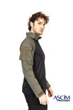 Ascim Taktik Combat Sweatshirt | Siyah - Haki