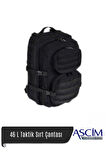 Ascim 46 Litre Su Geçirmez Cordura Kumaş Taktik Askeri Kamp Yürüyüş Sırt Çantası