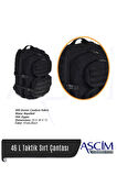 Ascim 46 Litre Su Geçirmez Cordura Kumaş Taktik Askeri Kamp Yürüyüş Sırt Çantası