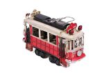 Dekoratif Metal Taksim Tramvay Orta Boy Vintage Biblo Hediyelik