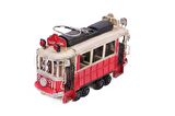 Dekoratif Metal Taksim Tramvay Orta Boy Vintage Biblo Hediyelik