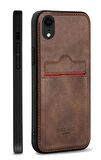 Xiaomi Redmi Note 8 Pro Kartlıklı Rich Boss Lüx Deri Kılıf Koyu Kahverengi