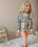 Minnie Baskılı Pembe Taytlı Kız Çocuk Takım