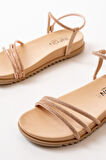 ASFSTORE 1001-1100 Nut Roze Taşlı Günlük Kadın Sandalet