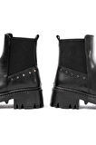 ASFSTORE 868-2005 Siyah Lastikli Günlük Kadın Bot