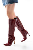 ASFSTORE SYT-2004 Bordo Rugan Günlük Bayan Çizme