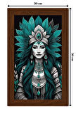 SERAMİK ÜZERİNE AHŞAP ÇERÇEVELİ 30x50cm TABLO NO:86