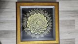 ESMA-ÜL HÜSNA GOLD 60 X 60 İÇ RÖLYEF TABLO