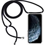 iPhone 11 Pro Boyun Askılı İpli Şeffaf Tank Kılıf