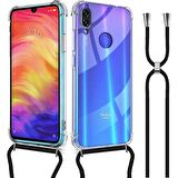 Xiaomi RedMi Note 7 Askılı İpli Şeffaf Tank Kılıf