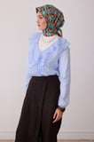 Geometrik Desen %100 Twill İpek Eşarp BE02-31