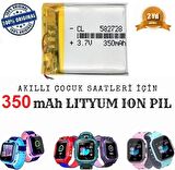 350 Mah Akıllı Çocuk Saat Telefon Batarya Pil 3.7v 350mah 582728 Twox Wikys