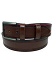 Taba Suni Deri Dikişli Desensiz Düz Model 4.5 Cm.lik Spor Kot Kemer - 4523-111-22ks