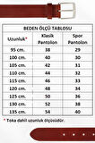 4.5 cm. Spor Suni Deri Çift Dikişli Model Erkek Kemer Gri