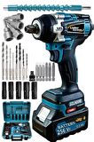 Lieber German İX 256Vf  Kömürsüz Motor 560 Nm 30 Pcs Setli 2 Akülü Somun Sökme Sıkma Makinesi