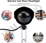  Astraled Led Far Elektrikli Scooter Farı Elektrikli Motosiklet E Bisiklet Far + Korna 36v-60v-Uyumlu