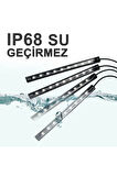 Usb Girişli 12 Ledli Araç Içi Ayak Altı Sese Duyarlı Rgb Şerit Led Aydınlatma