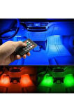 Usb Girişli 12 Ledli Araç Içi Ayak Altı Sese Duyarlı Rgb Şerit Led Aydınlatma