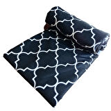 Ütü Masası Kılıfı Büyük Boy İpli Stoperli Keçeli Kılıfı Örtüsü Bezi 55x140cm Damask Siyah