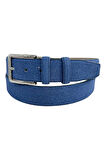 4 Cm. Klasik Suni Deri Süet Erkek Kemer Lacivert