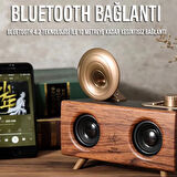 Retro Tasarım Gürültü Önler 3D Ses Bluetooth Müzik Çalar Hoparlör