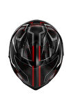 50.8 MYSTICAL SİYAH-KIRMIZI-TITANIUM KASK
