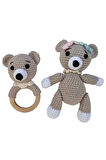 Amigurumi Ayıcık Uyku Arkadaşı Ve Diş Kaşıyıcı Seti