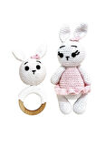 Amigurumi Tavşan Uyku Arkadaşı Ve Diş Kaşıyıcı Seti