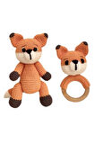 Amigurumi Tilki Uyku Arkadaşı Ve Diş Kaşıyıcı Seti
