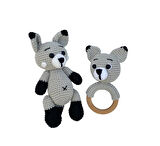 Amigurumi Tilki Uyku Arkadaşı Ve Diş Kaşıyıcı Seti