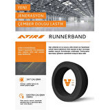 22x12-16 Runner Band Çemberli Düz İz Bırakmayan Dolgu Forklift Lastiği