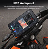Motosiklet Ekran CarPlay Android Auto Ön ve Arka Kamera Kayıt Özellikli Lastik Sensörlü Multimedya