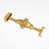 Saat Deri Kordon Klipsi Kelebek Kilit Sarı Gold - Toka Ölçü  22mm