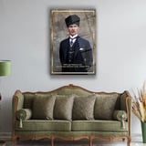 Atatürk Klasik Portre Modern Cam Tablo – ATA139