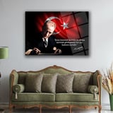 Atatürk’ün “Dünya Üzerinde Gördüğümüz Her Şey Kadının Eseridir” Sözü ile Cam Tablo – ATA222