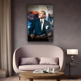 Atatürk Modern Renkli Sanatsal Tasarım Cam Tablo – ATA225